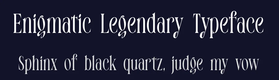 Enigmatic Legendary Typeface by timelesstype.co — Display Font — thumbnail 2