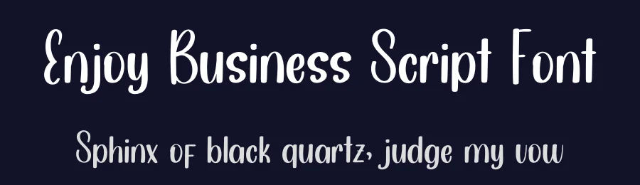 Enjoy Business Script Font by inermediaSTUDIO — Display Font — thumbnail 2