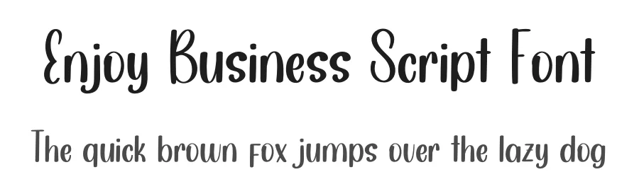 Enjoy Business Script Font by inermediaSTUDIO — Display Font