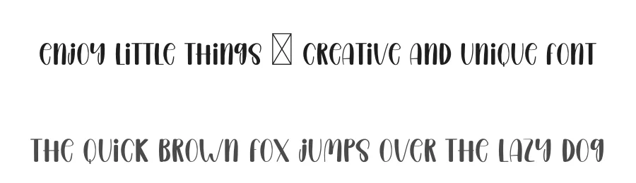 Enjoy Little Things – Creative And Unique Font by freshtypeink — Display Font