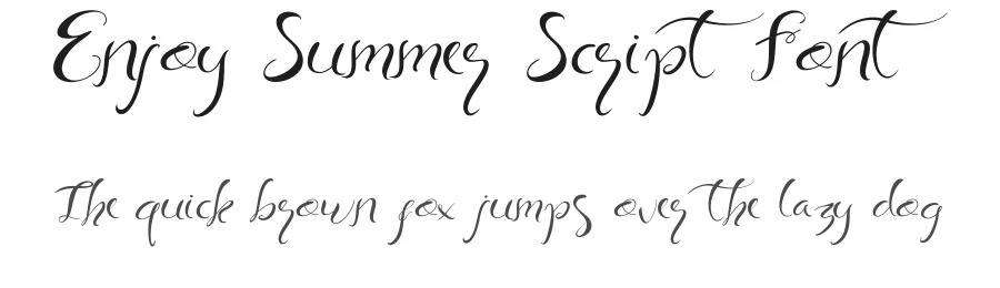 Enjoy Summer Script Font by Typeface — Script Handwritten Font