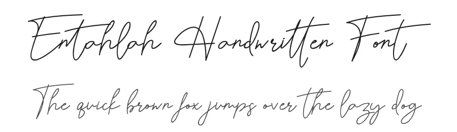 Entahlah Handwritten Font by Rantautype — Script Handwritten Font