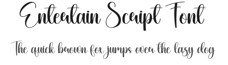 Entertain Script Font by creativeletter — Script Handwritten Font