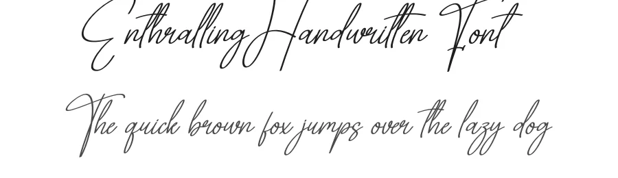 Enthralling Handwritten Font by creativeletter — Script Handwritten Font