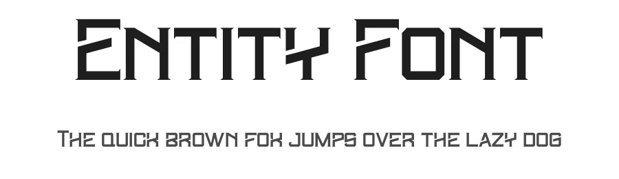 Entity Font by Maiko Hatta — Display Font