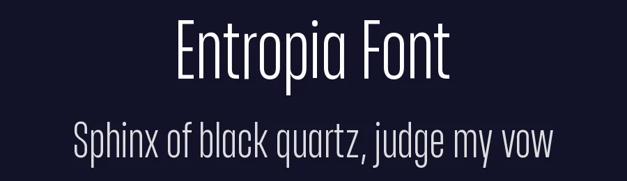 Entropia Font by Slava Antipov — Sans Serif Font — thumbnail 2