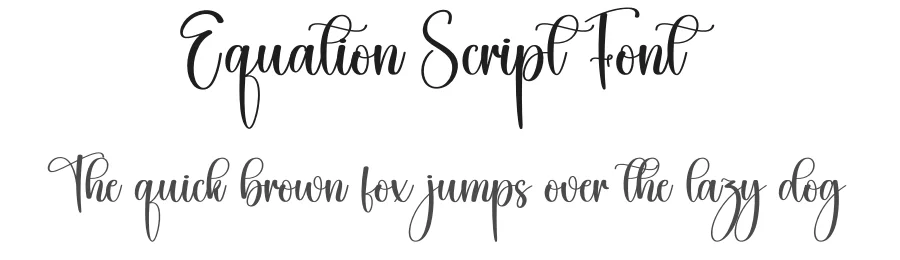 Equation Script Font by creativeletter — Script Handwritten Font