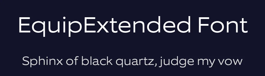 EquipExtended Font by Dieter Hofrichter — Sans Serif Font — thumbnail 2