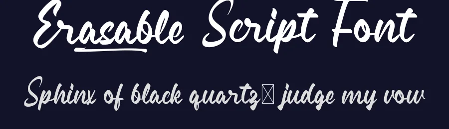 Erasable Script Font by VinType — Script Handwritten Font — thumbnail 2
