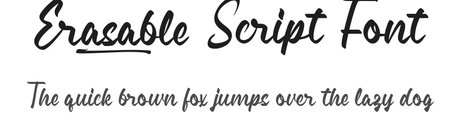 Erasable Script Font by VinType — Script Handwritten Font