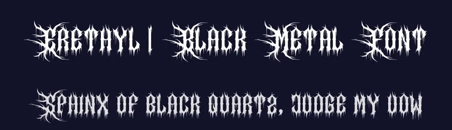Erethyl | Black Metal Font by Denustudios — Blackletter Font — thumbnail 2
