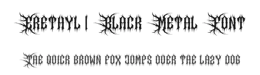 Erethyl | Black Metal Font by Denustudios — Blackletter Font