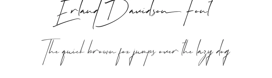 Erland Davidson Font by VinType — Script Handwritten Font