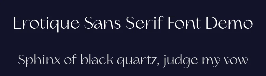 Erotique Sans Serif Font Demo by Zetafonts — Sans Serif Font — thumbnail 2