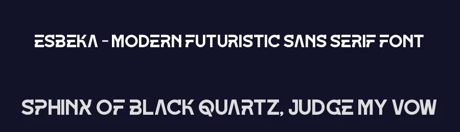 Esbeka – Modern Futuristic Sans Serif Font by timelesstype.co — Display Font — thumbnail 2