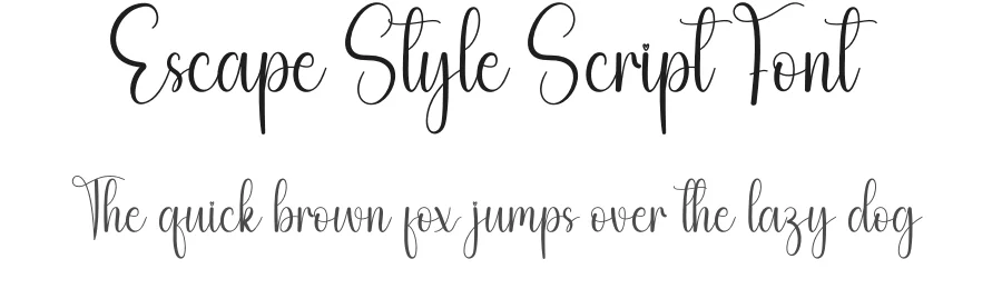 Escape Style Script Font by andikastudio — Script Handwritten Font