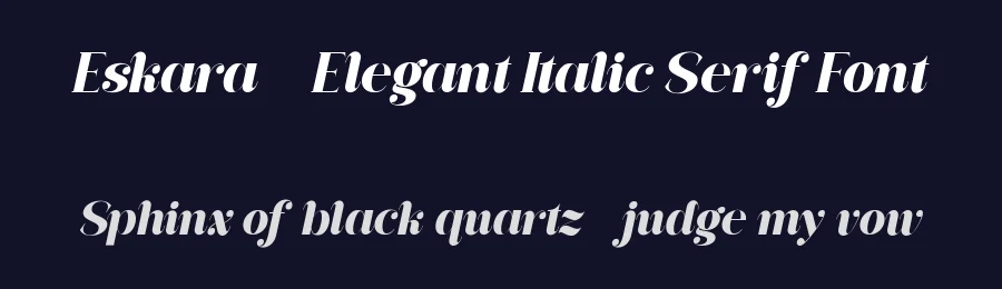 Eskara – Elegant Italic Serif Font by FlawlessAndCo — Decorative Font — thumbnail 2