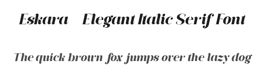Eskara – Elegant Italic Serif Font by FlawlessAndCo — Decorative Font