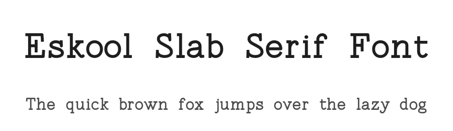 Eskool Slab Serif Font by Saksham Verma — Slab Serif Font