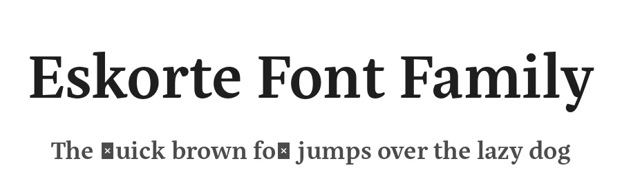 Eskorte Font Family by Rosetta Type Foundry — Serif Font