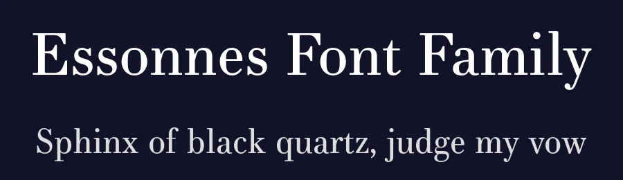 Essonnes Font Family by James Todd — Serif Font — thumbnail 2