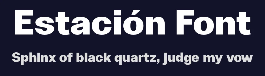 Estación Font by Diego González — Display Font — thumbnail 2
