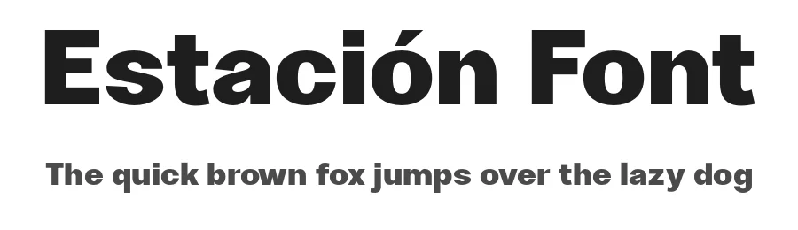 Estación Font by Diego González — Display Font