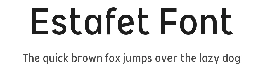 Estafet Font by wepfont — Sans Serif Font