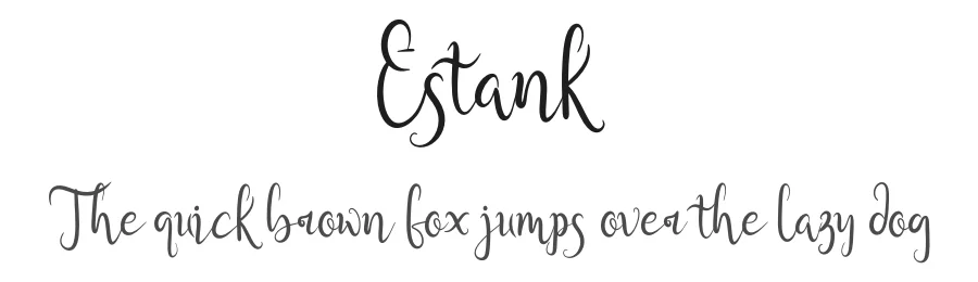 Estank by khalwastudio — Script Handwritten Font