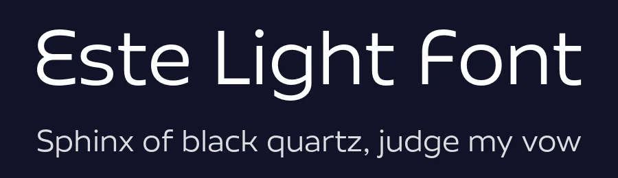 Este Light Font by Michael Prewitt — Sans Serif Font — thumbnail 2