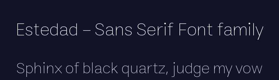 Estedad – Sans Serif Font family by Amin Abedi — Sans Serif Font — thumbnail 2