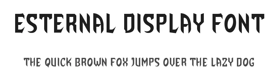 Esternal Display Font by Ronin Design — Display Font
