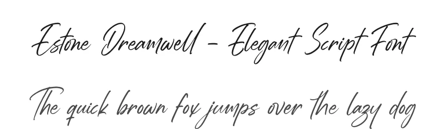 Estone Dreamwell – Elegant Script Font by letterenastudios — Script Handwritten Font