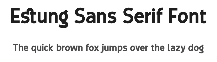 Estung Sans Serif Font by twinletter — Sans Serif Font