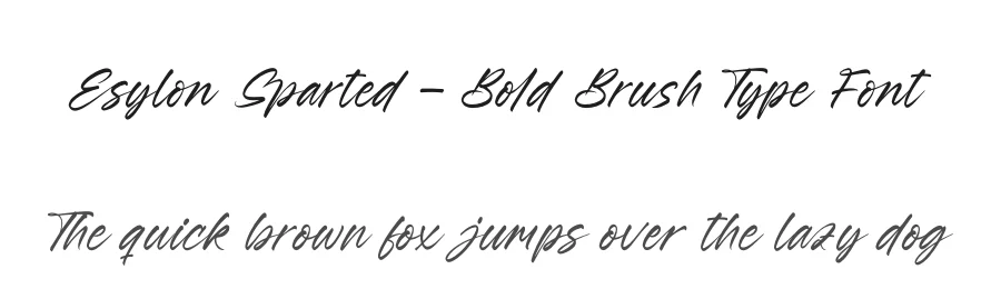 Esylon Sparted – Bold Brush Type Font by letterenastudios — Script Handwritten Font