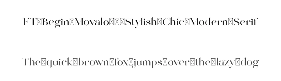 ET Begin Movalo – Stylish Chic Modern Serif by Eternity.STD — Serif Font