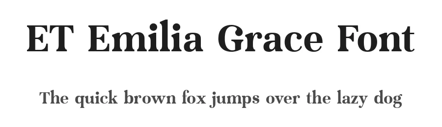 ET Emilia Grace Font by Eternity.STD — Serif Font