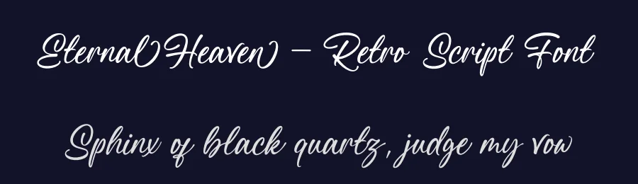 Eternal Heaven – Retro Script Font by [email protected] — Display Font — thumbnail 2