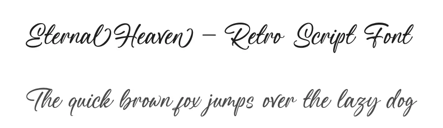 Eternal Heaven – Retro Script Font by [email protected] — Display Font