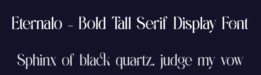 Eternalo – Bold Tall Serif Display Font by timelesstype.co — Display Font — thumbnail 2