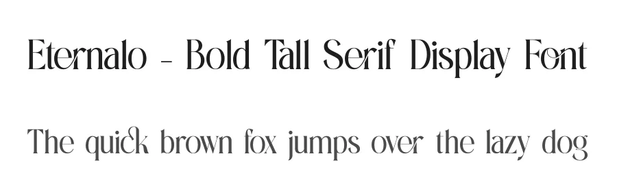 Eternalo – Bold Tall Serif Display Font by timelesstype.co — Display Font