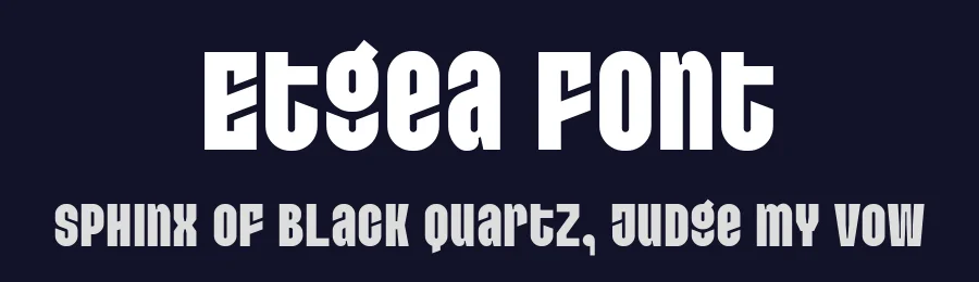Etgea Font by Sealoung — Display Font — thumbnail 2