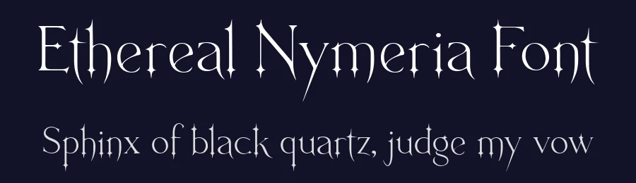 Ethereal Nymeria Font by letterhanna — Display Font — thumbnail 2