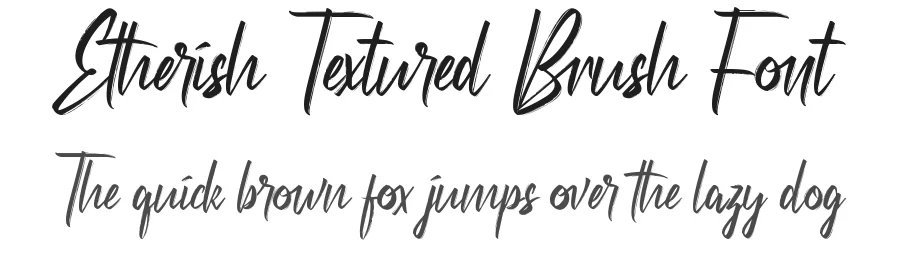 Etherish Textured Brush Font by nihstudio โ Script Handwritten Font