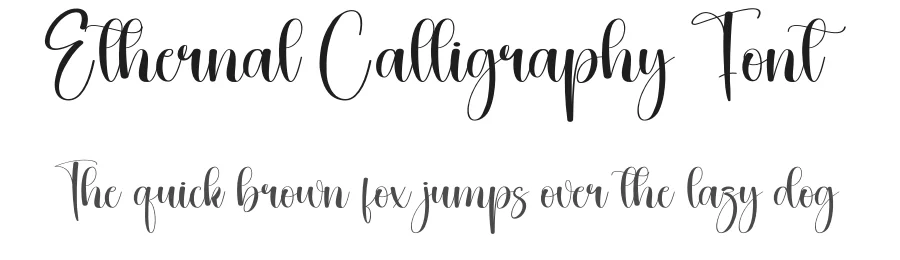 Ethernal Calligraphy Font by creativeletter — Script Handwritten Font