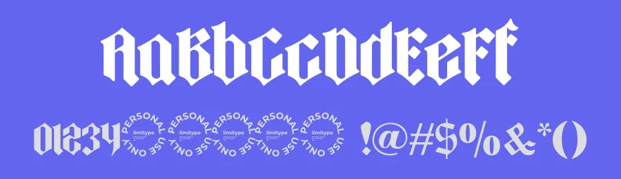 Ethnica – Blackletter Font by limitype — Blackletter Font — thumbnail 3