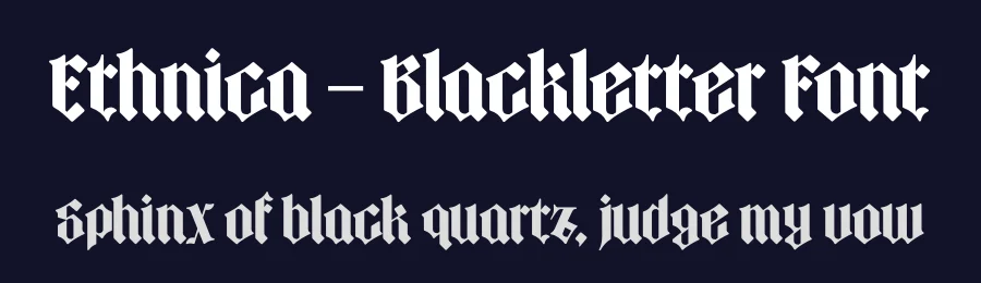 Ethnica – Blackletter Font by limitype — Blackletter Font — thumbnail 2