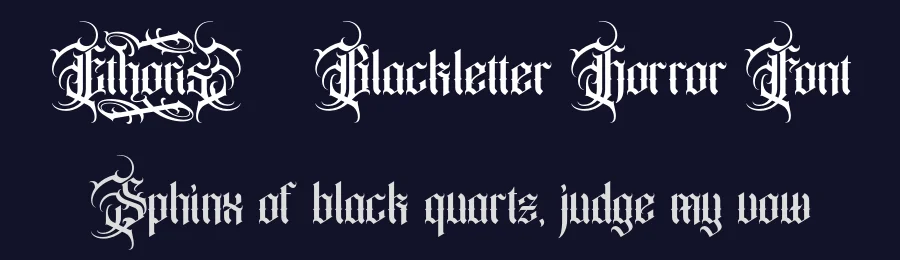 Ethoris – Blackletter Horror Font by burntilldead — Blackletter Font — thumbnail 2