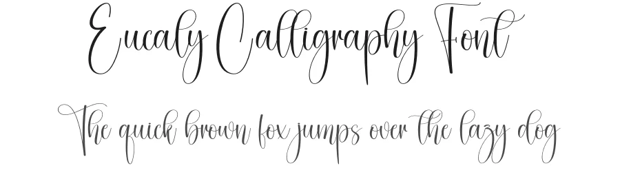 Eucaly Calligraphy Font by creativeletter — Script Handwritten Font