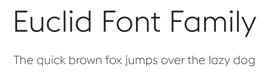 Euclid Font Family by Swiss Typefaces — Sans Serif Font